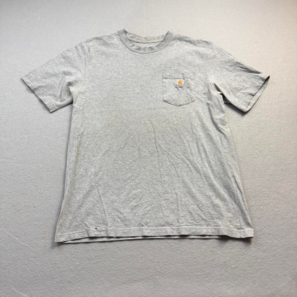Carhartt Pocket T Shirt Heather Gray Workwear Essential Logo Tee